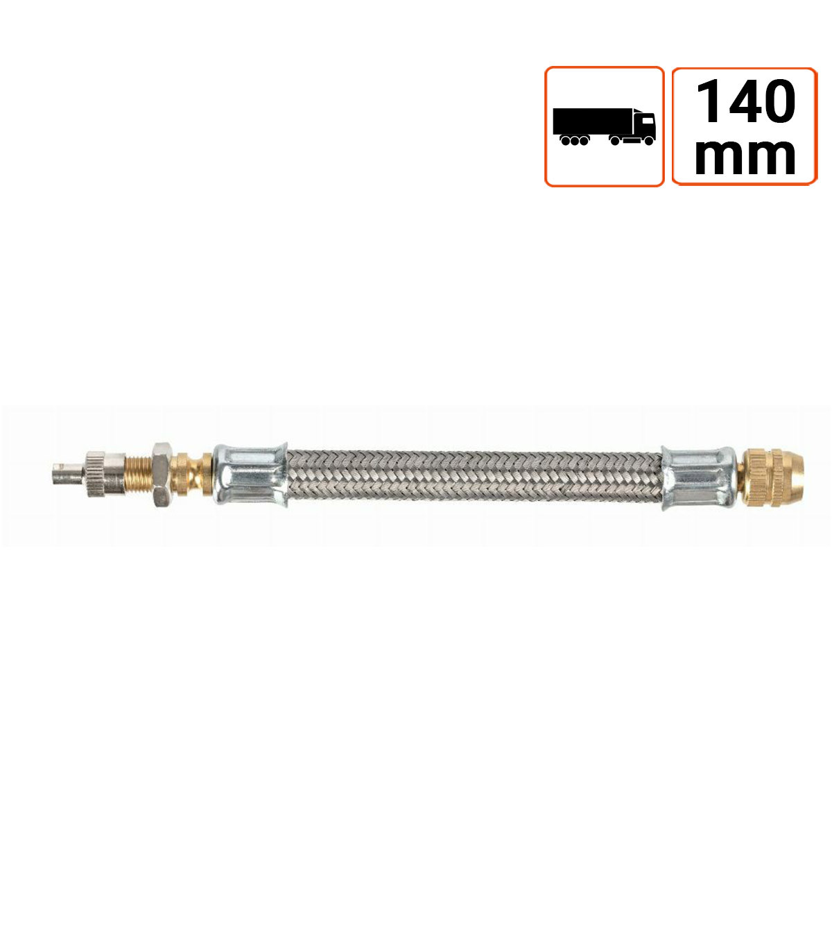 Rallonge de valve en caoutchouc renforcée 140mm par 10 ex.