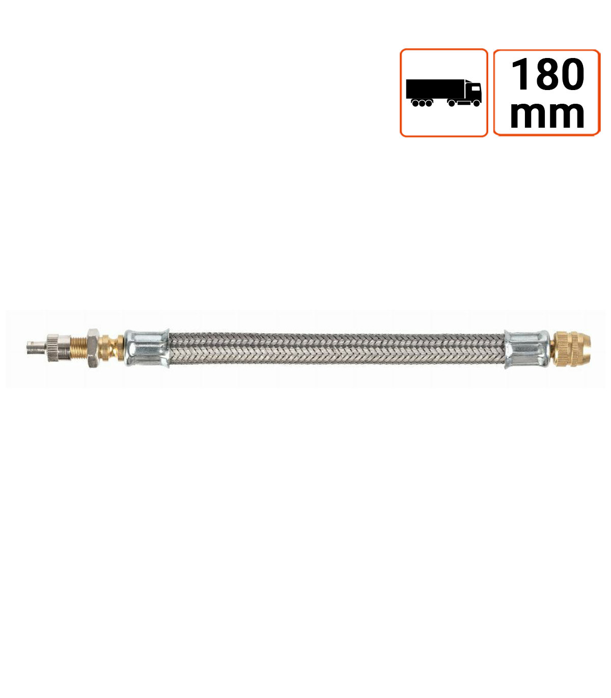 Rallonge de valve en caoutchouc renforcée 180mm par 10 ex.