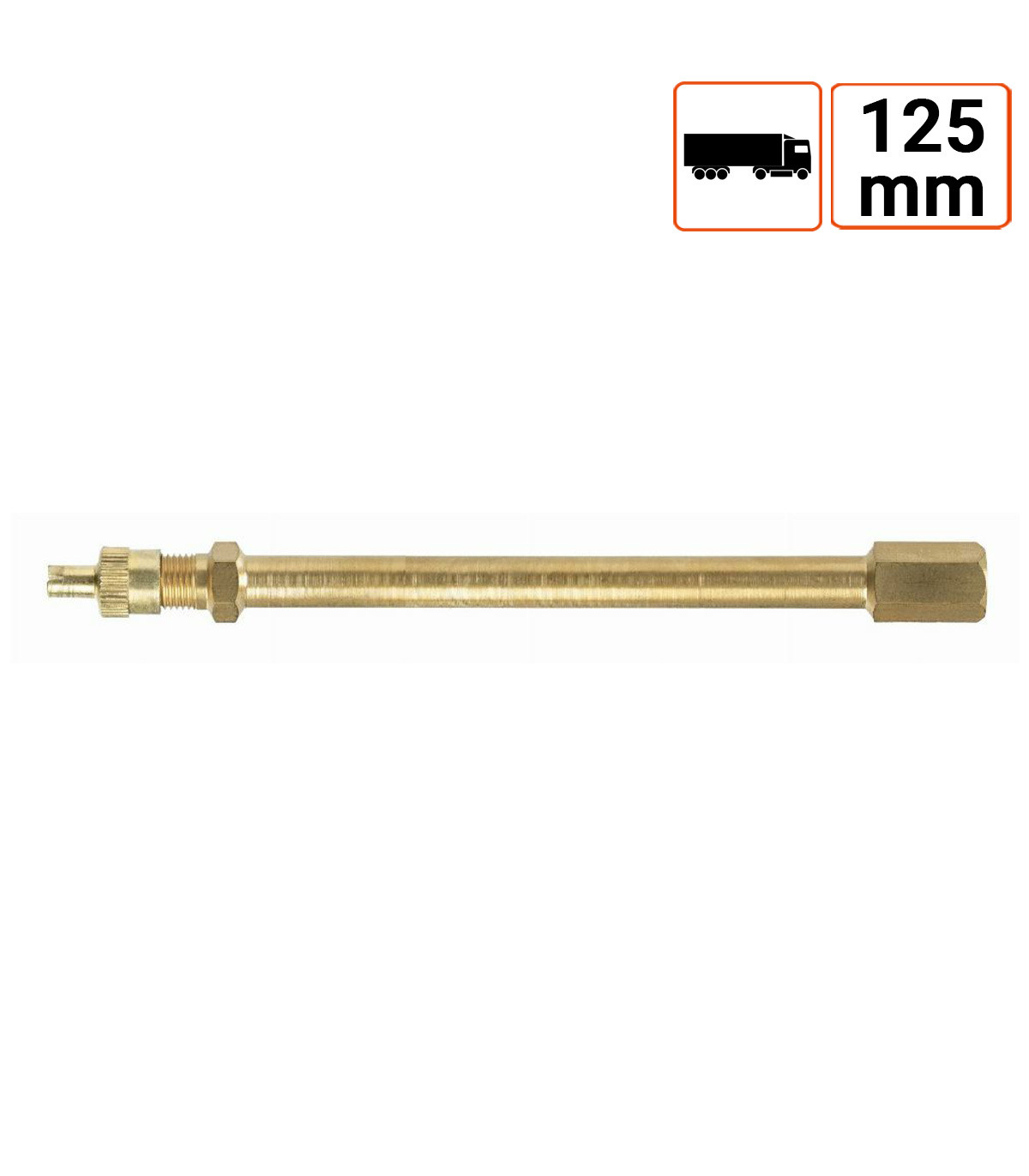 Rallonge de valve en laiton 125mm par 10 ex.