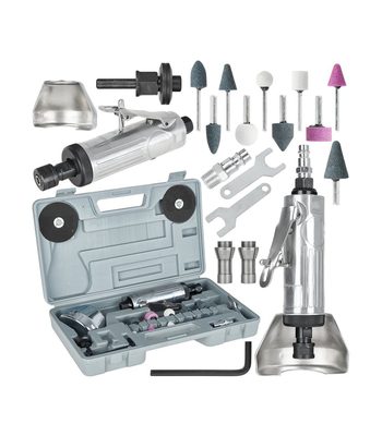 Coffret de meuleuse pneumatique avec 21 accessoires