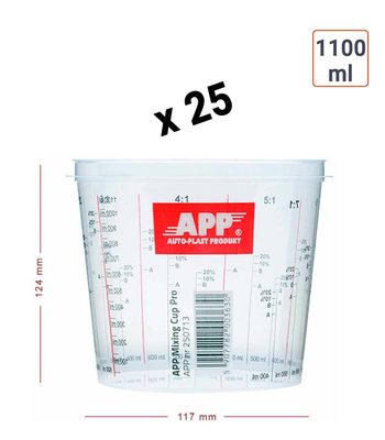 25 Godets de mélange 1400g 1100 ml