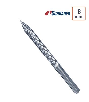 Fraise carbure de tungstène 8 mm Schrader avec étui de protection