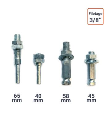 adaptateur LONG porte outils NV11 Hex11 pour Rape Cloche filetage 3/8''