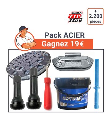Pack Pneumaticien ACIER pour Jantes Toles