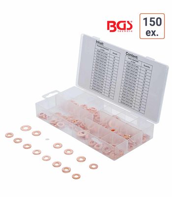 Coffret de 150 joints en cuivre pour injecteur