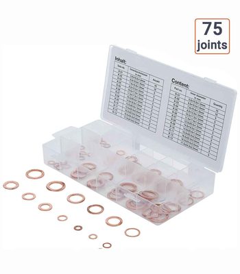 Coffret de 75 joints en cuivre pour vidange