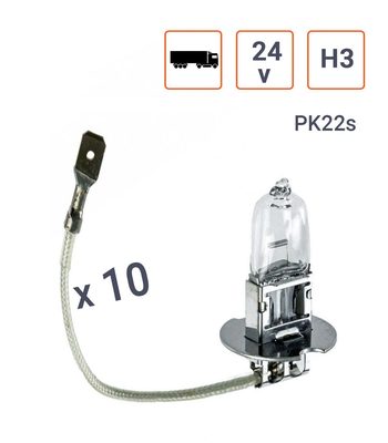 Ampoule H3 24V-70W Culot PK22s - Boite de 10 ex.