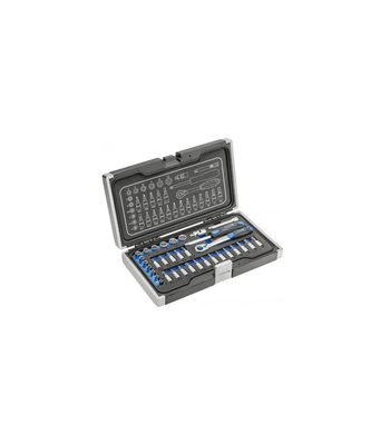 Coffret douilles et cliquet 1/4 de 34 pièces Qualité PRO