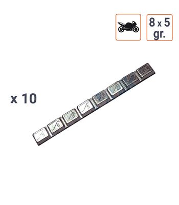 Masses autocollantes MOTO 8 x 5 GR Brillantes par 10 ex.