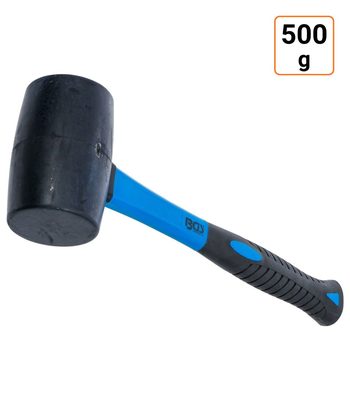 Maillet caoutchouc manche en fibres de verre 500 g