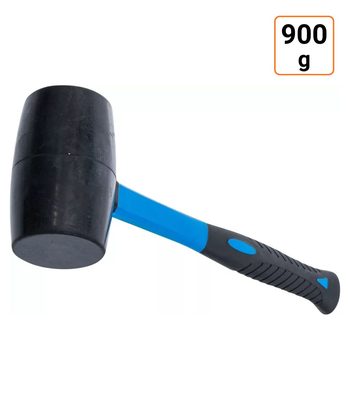 Maillet caoutchouc manche en fibres de verre 900 g
