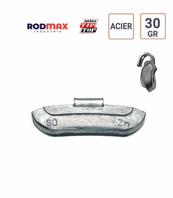 Masses ACIER de 30 gr.  boite de 100 ex. RODMAX
