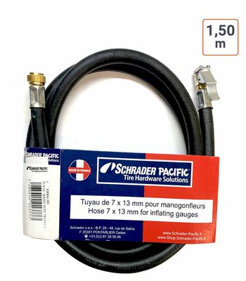 Tuyau de rechange pour mano de gonflage Eurodainu Schrader 1.5 M