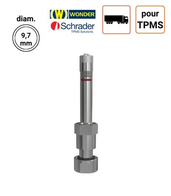 Valve Nickelées Poids-Lourds ALCOA pour TPMS type 70MS