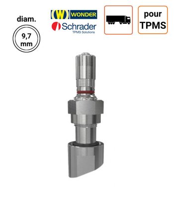Valve Nickelées Poids-Lourds ALCOA pour TPMS type 40MS