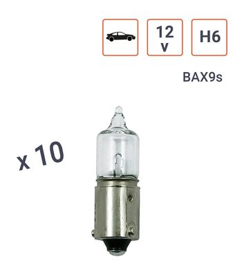 Ampoule H6W 12V 6W BAX9s - Boite de 10 ex.