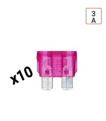 Fusible voiture Standard 3 A - vendu par 10 ex.