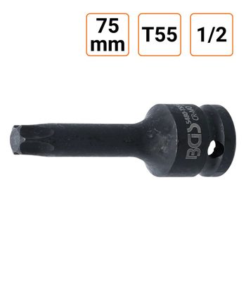 Douille à choc Torx T55 1/2" pouce longueur 75 mm