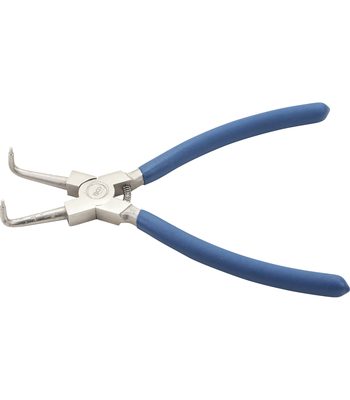 Pince pour circlips coudée pour circlips intérieurs 225 mm