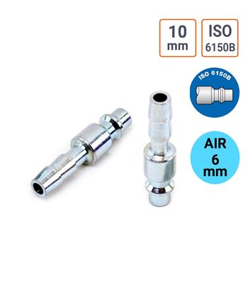 Embout passage air 6mm - pour tuyau diamètre 10mm