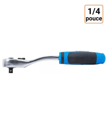 Cliquet réversible coudé à denture fine 1/4 pouce