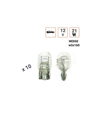 Ampoule Wedge 12V W21W type T20 - Boite de 10 ex.