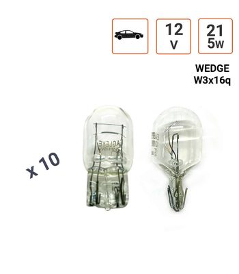 Ampoule Wedge W21/5W 12V type T20 - Boite de 10 ex.