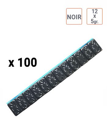 Masses autocollantes 12x5gr NOIRES par 100 ex.
