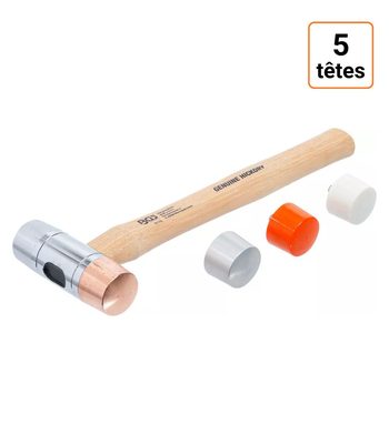 Maillet avec 5 têtes interchangeable