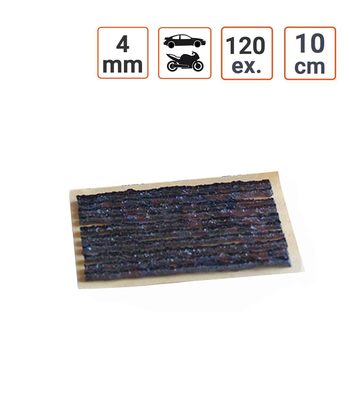 Mèches Tresses de réparation crevaison 10cm NOIRES 4 mm par 120 ex.
