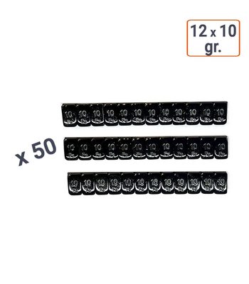 Masses autocollantes 12 x 10 GR NOIRE par 50 ex.