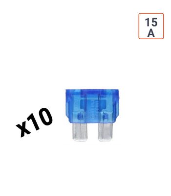 Fusible voiture Standard 15A - vendu par 10 ex.