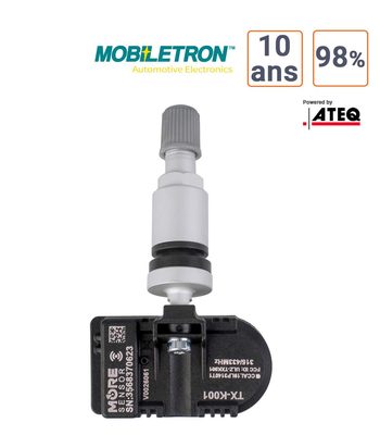 Capteur TPMS MOBILETRON More Sensor 433 Mhz avec valve métal