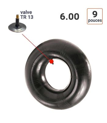 Chambre à air 6.00-9 valve TR13
