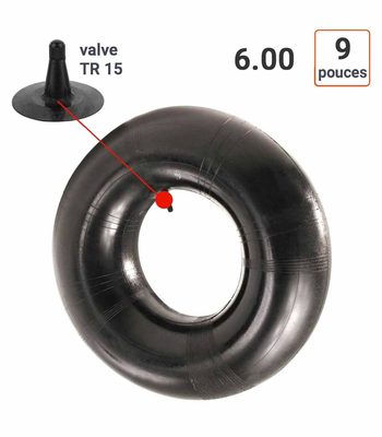 Chambre à Air 6.00-9 valve TR 15