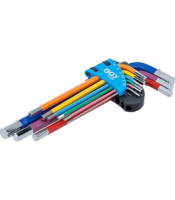 9 clés allen multicolore 1,5 à 10 mm