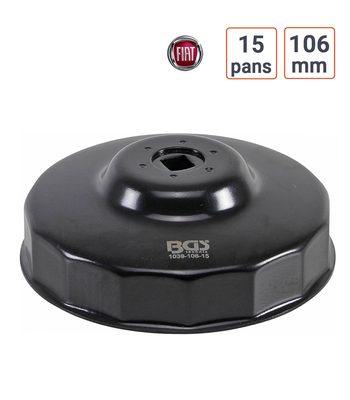 Cloche à filtre à huile 15 pans 106 mm pour Fiat Ducato