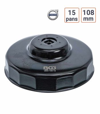 Cloche à filtre à huile 15 pans 108 mm pour Volvo Diesel