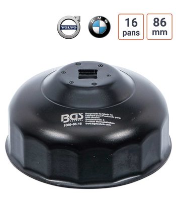 Cloche à filtre à huile 16 pans 86 mm pour BMW, Volvo