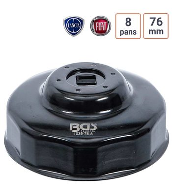 Cloche à filtre à huile 8 pans 76 mm pour Fiat, Lancia