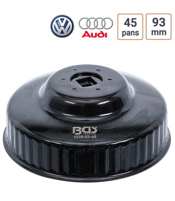 Cloche à filtre à huile 45 pans 93 mm pour pour Audi TDI, VW