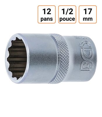 Douille CRV douze pans 1/2 pouce en 17mm