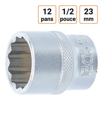 Douille CRV douze pans 1/2 pouce en 23mm