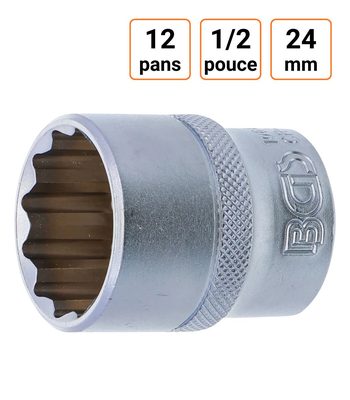 Douille CRV douze pans 1/2 pouce en 24mm