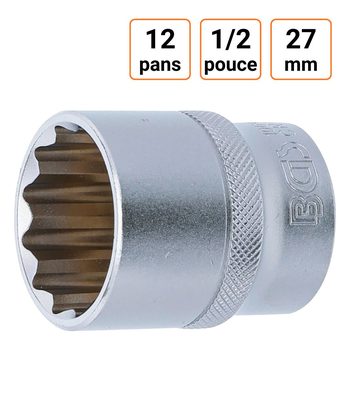 Douille CRV douze pans 1/2 pouce en 27mm