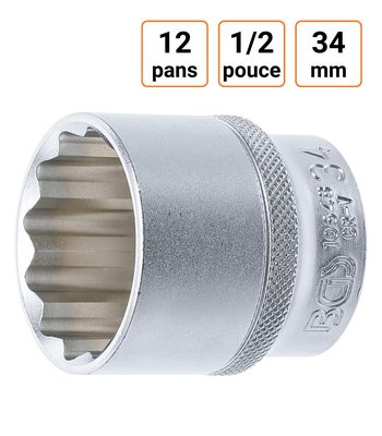 Douille CRV douze pans 1/2 pouce en 34mm