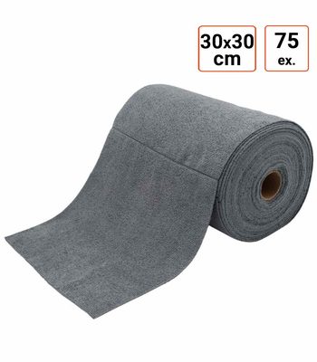 Rouleau de 75 Microfibres formats 30x30 cm GRIS