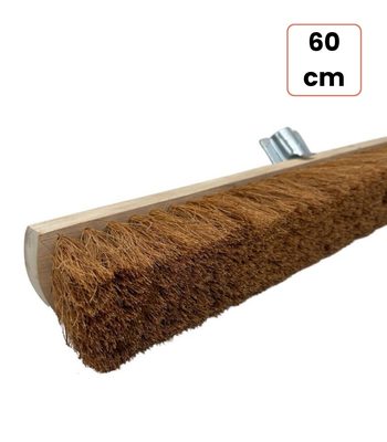Balai Coco 60 cm complet avec son manche en bois 1.20 m