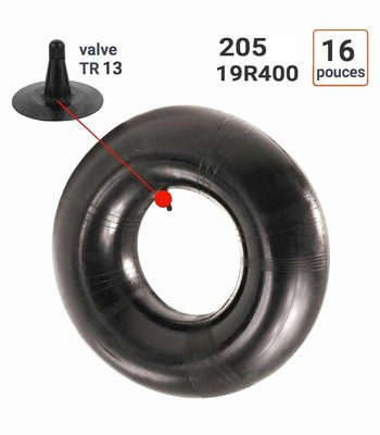 Chambre à Air 205-16 ou 19R400 valve TR13