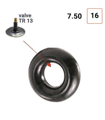 Chambre à air 7.50 - 16 valve TR15
